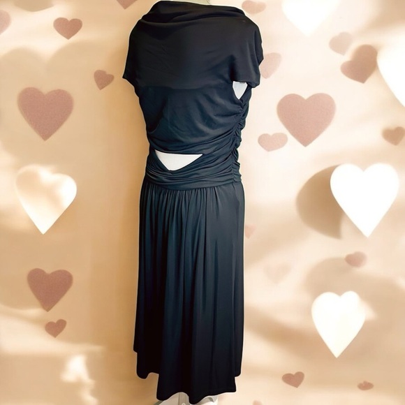 NWT Alberta Ferretti ‘Women’s Off-The-Shoulder Crisscross Keyhole Cutout Dress’ - Picture 12 of 16